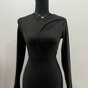 SHEIN cut out long sleeve top